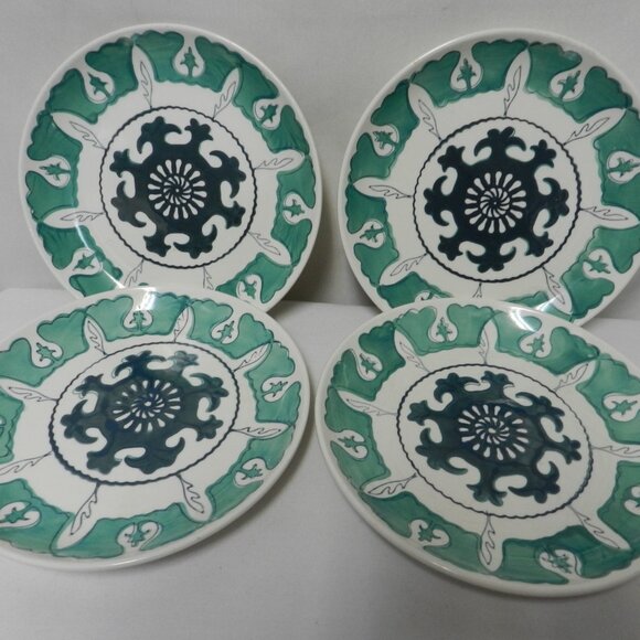 Threshold Keira Salad Side Snack Plates Stoneware Set 4 micro dish safe 8.5" - Picture 1 of 9